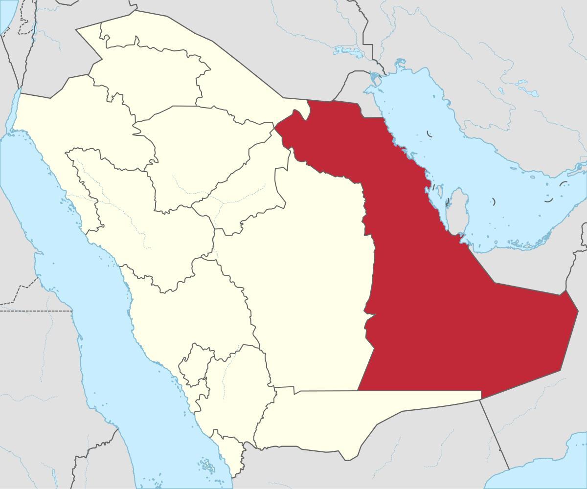 Kaart ida provintsis Saudi Araabia