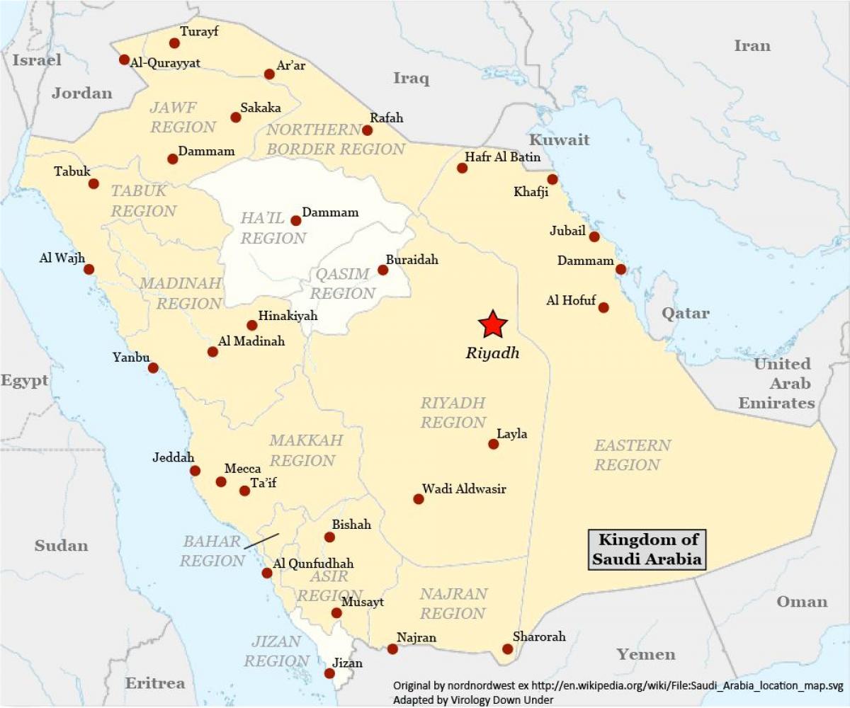 Kaart najran, Saudi Araabia