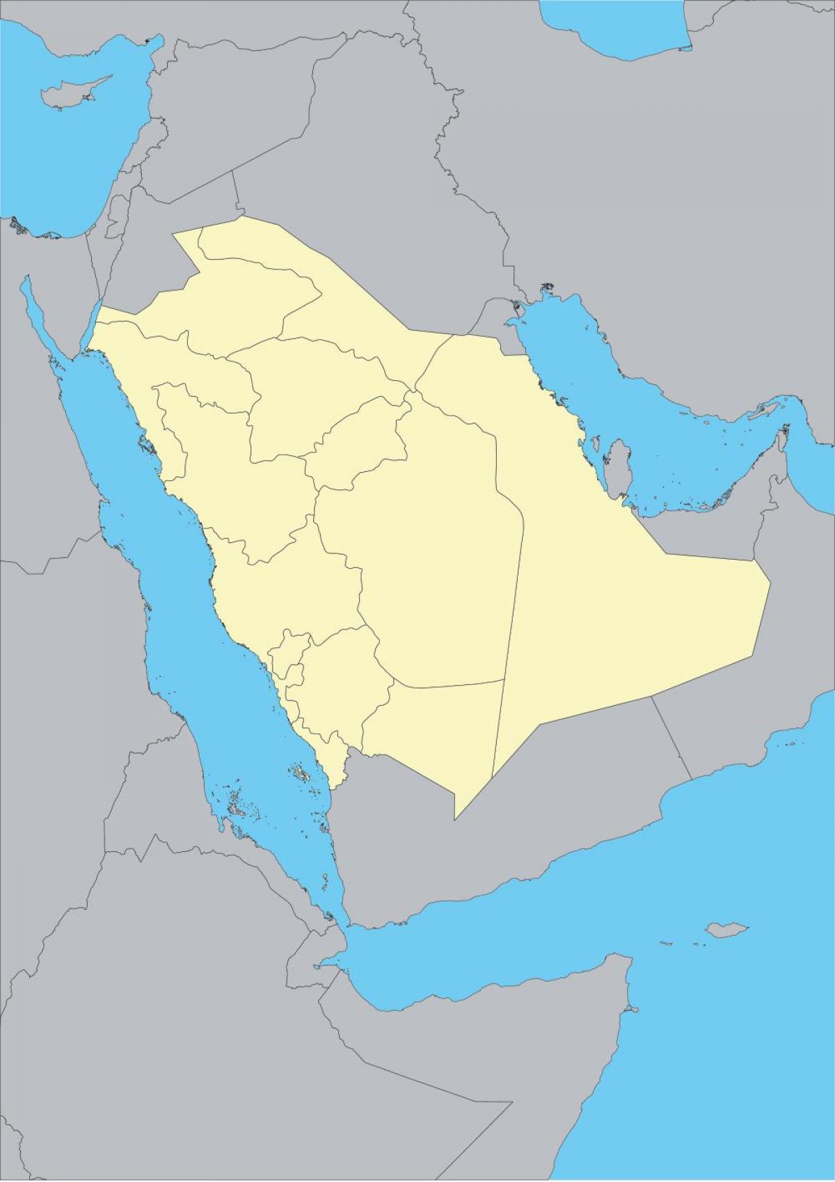 Kaart Saudi Araabia ülevaade