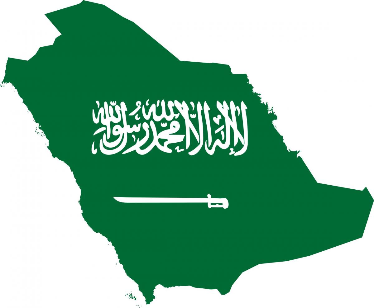 Saudi Araabia kaart lipp