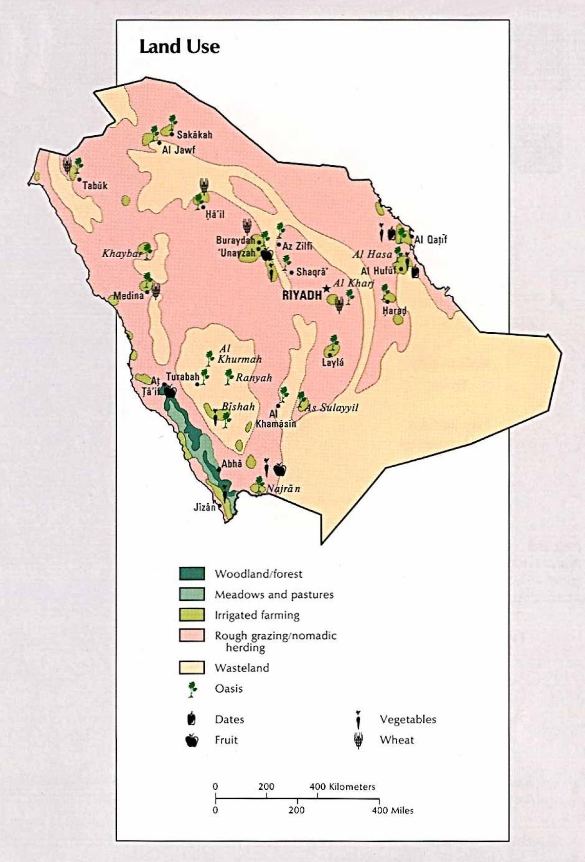 Kaart Saudi Araabia loodusvarade