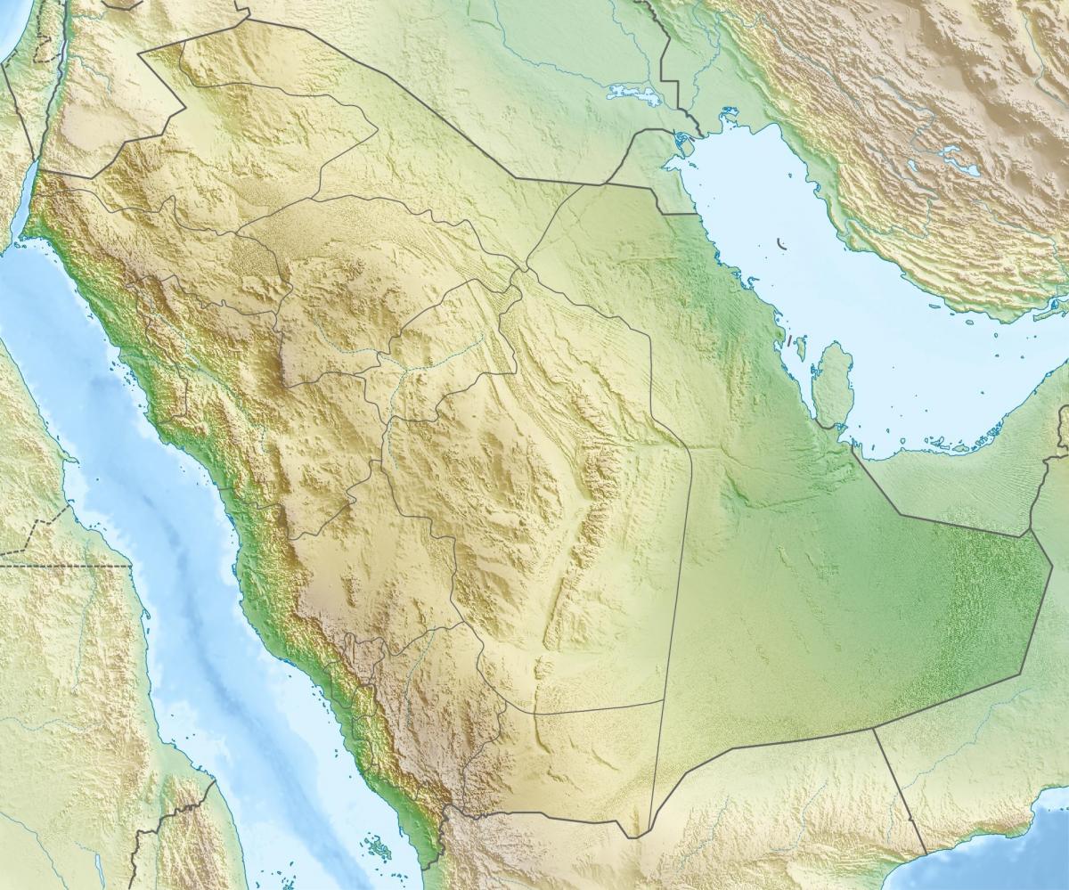 Kaart Saudi Araabia mäed