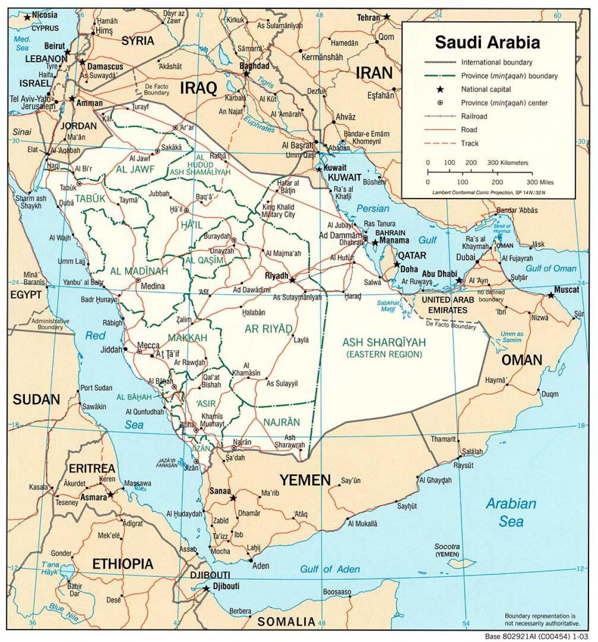 Saudi Araabia teede kaart