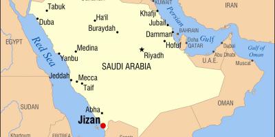 Jizan KSA kaart