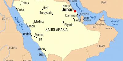 Jubail KSA kaart