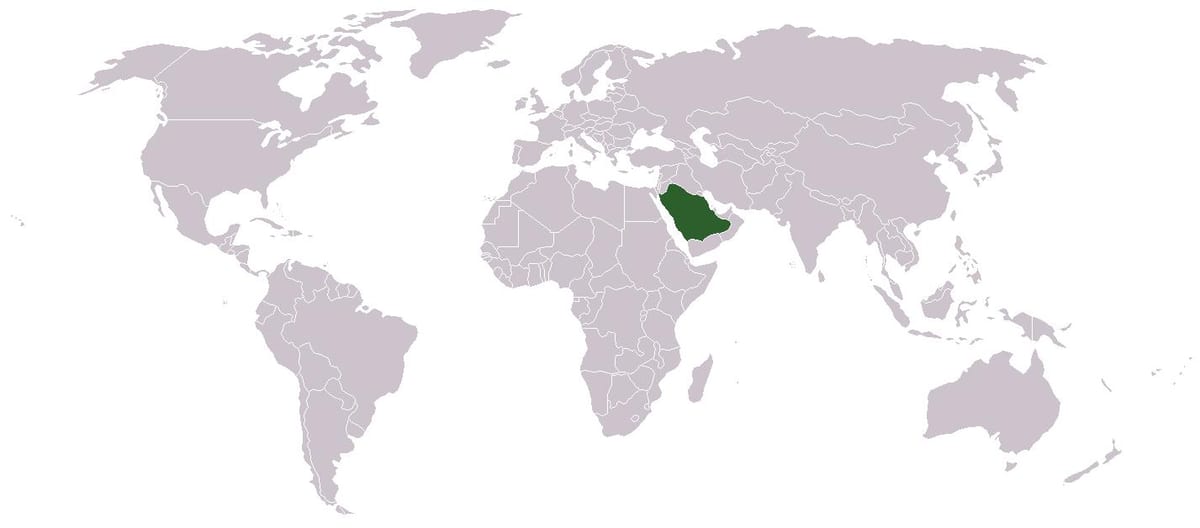 Saudi Araabia maailmakaardil