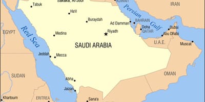 Al-jouf kaart, Saudi Araabia