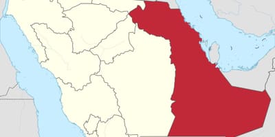 Kaart ida provintsis Saudi Araabia