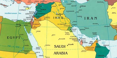 Kaart Saudi Araabia ümberkaudsed riigid