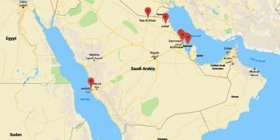 Kaart Saudi Araabia al khobar