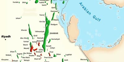 Kaart manifa Saudi Araabia