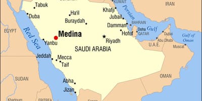 Kaart medina, Saudi Araabia