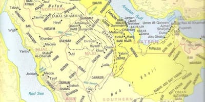 Kaart Saudi Araabia hõimud