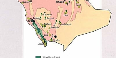 Kaart Saudi Araabia loodusvarade
