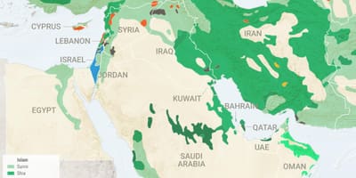 Kaart Saudi Araabia religioon
