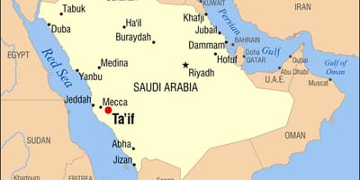 Taif KSA kaart