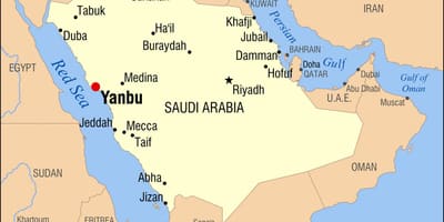 Yanbu KSA kaart